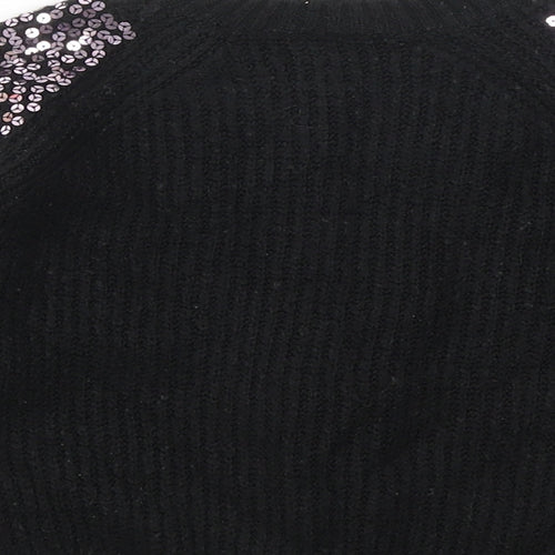 TU Girls Black Round Neck Acrylic Pullover Jumper Size 3XL Pullover