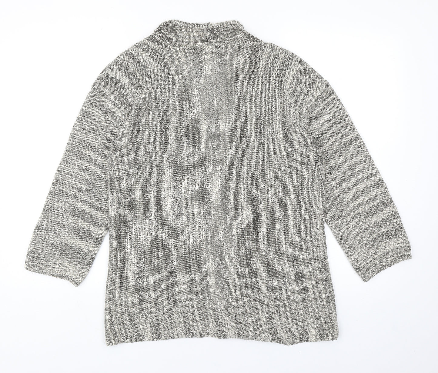 EAST Womens Beige V-Neck Linen Cardigan Jumper Size 14