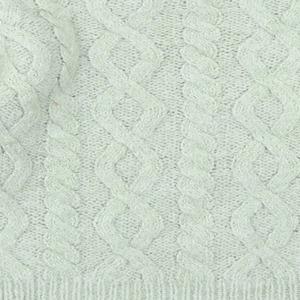 Zara Girls Green Crew Neck Acrylic Pullover Jumper Size 2-3 Years Pullover