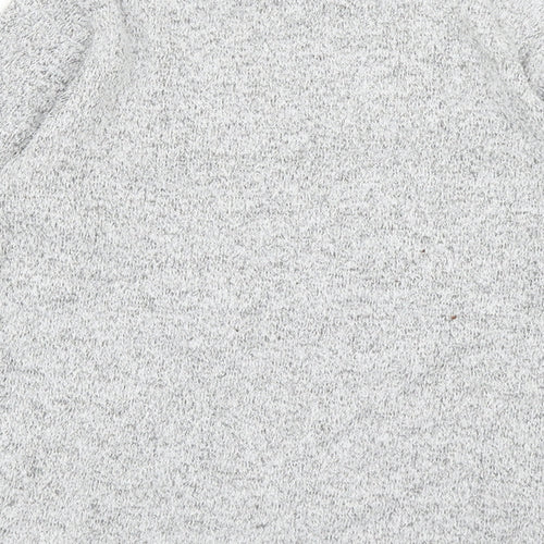 Primark Girls Grey Round Neck Acrylic Pullover Jumper Size 6-7 Years Pullover - Sparkle