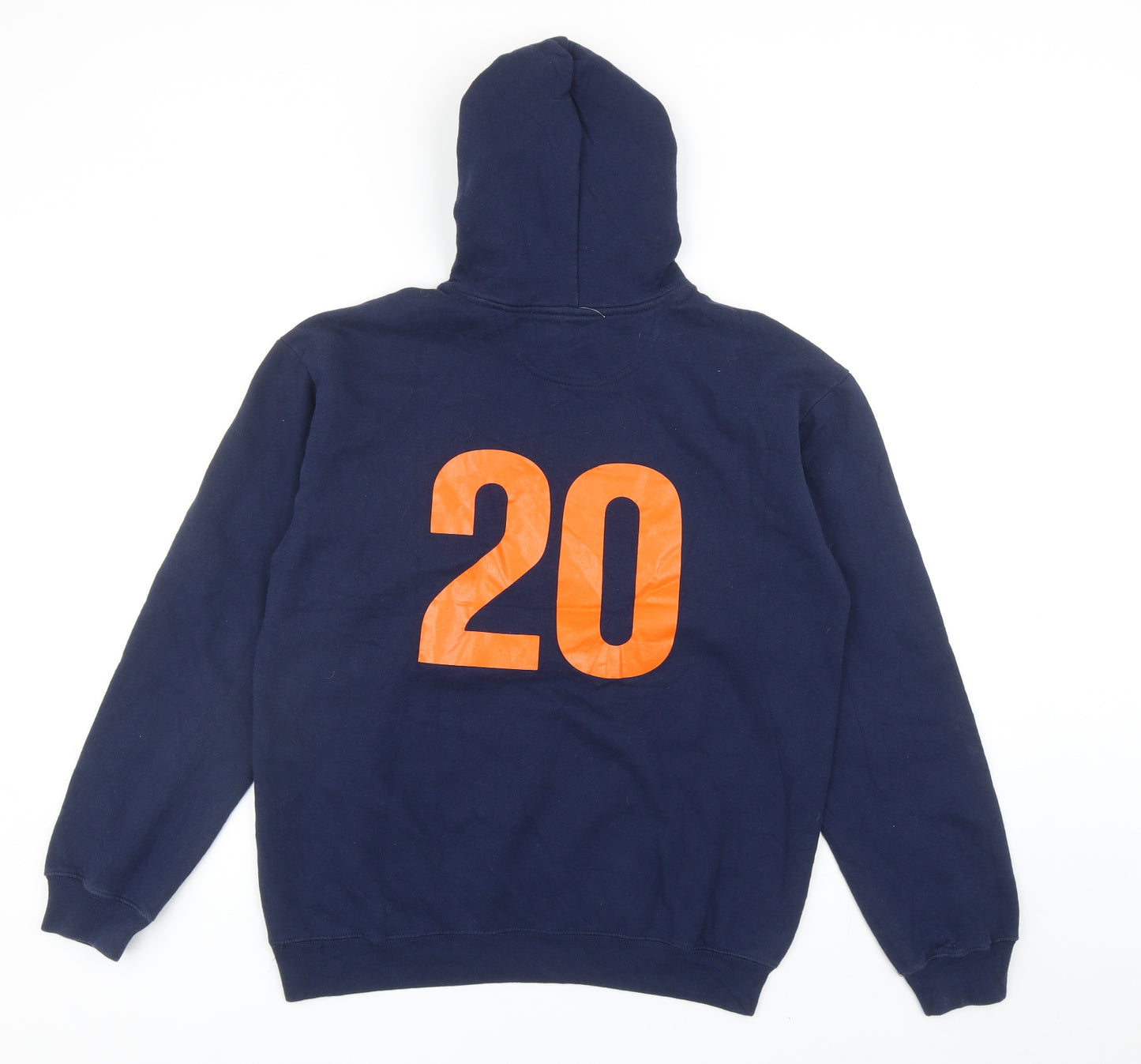 Gildan Mens Blue Cotton Pullover Hoodie Size M