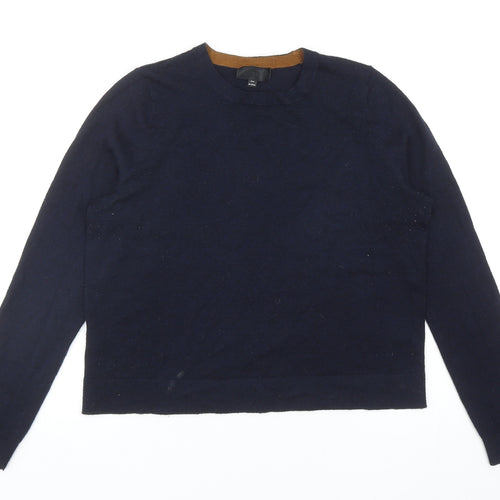 Topshop Womens Blue Round Neck Polyester Pullover Jumper Size 10