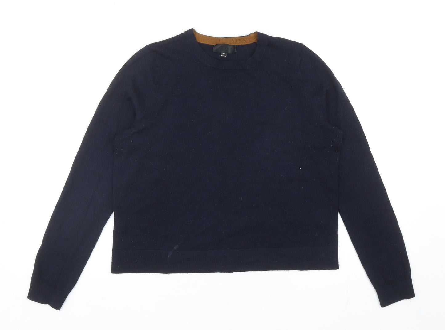 Topshop Womens Blue Round Neck Polyester Pullover Jumper Size 10