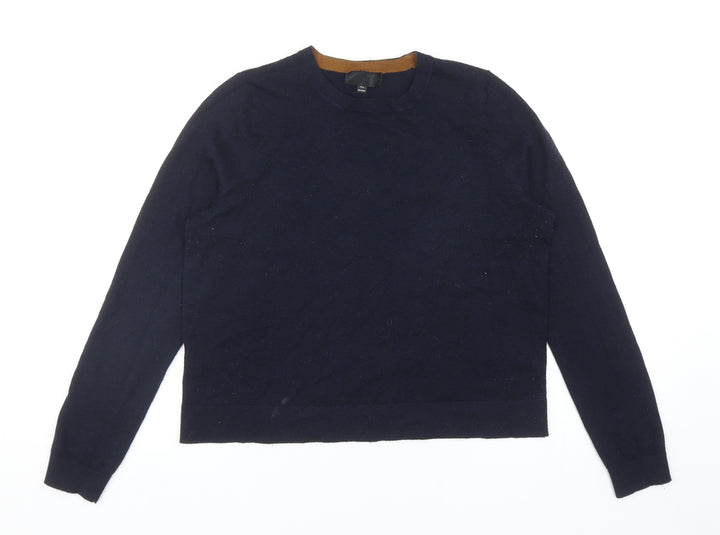 Topshop Womens Blue Round Neck Polyester Pullover Jumper Size 10