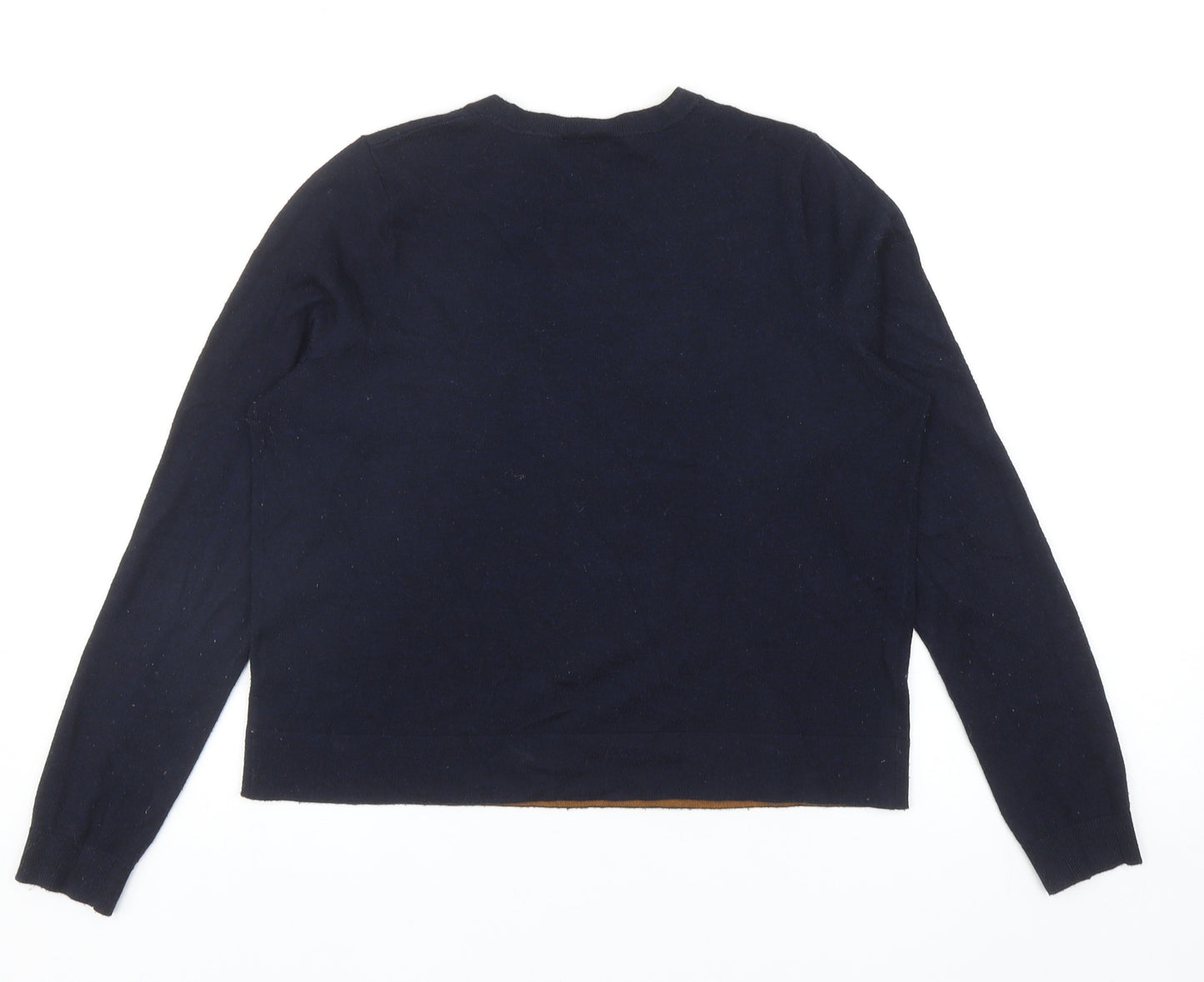 Topshop Womens Blue Round Neck Polyester Pullover Jumper Size 10