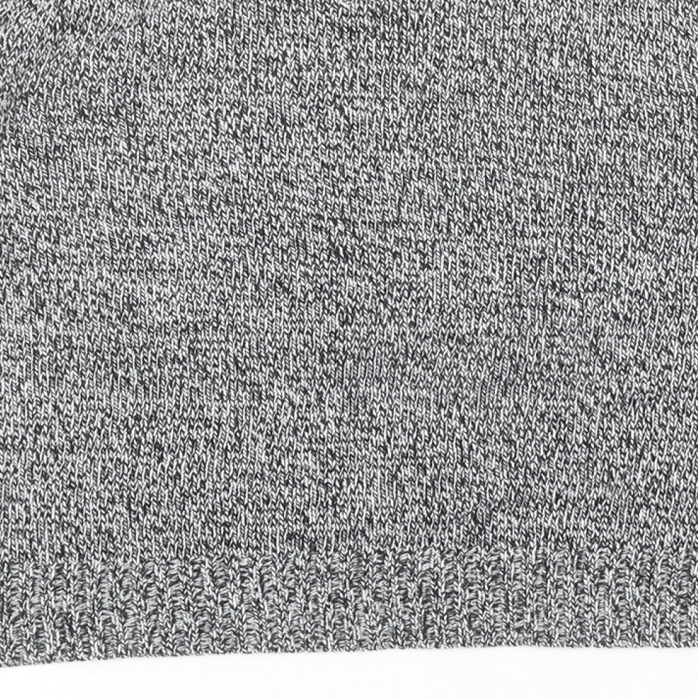 Divided by H&M Womens Grey Scoop Neck Acrylic Pullover Jumper Size S - Cropped