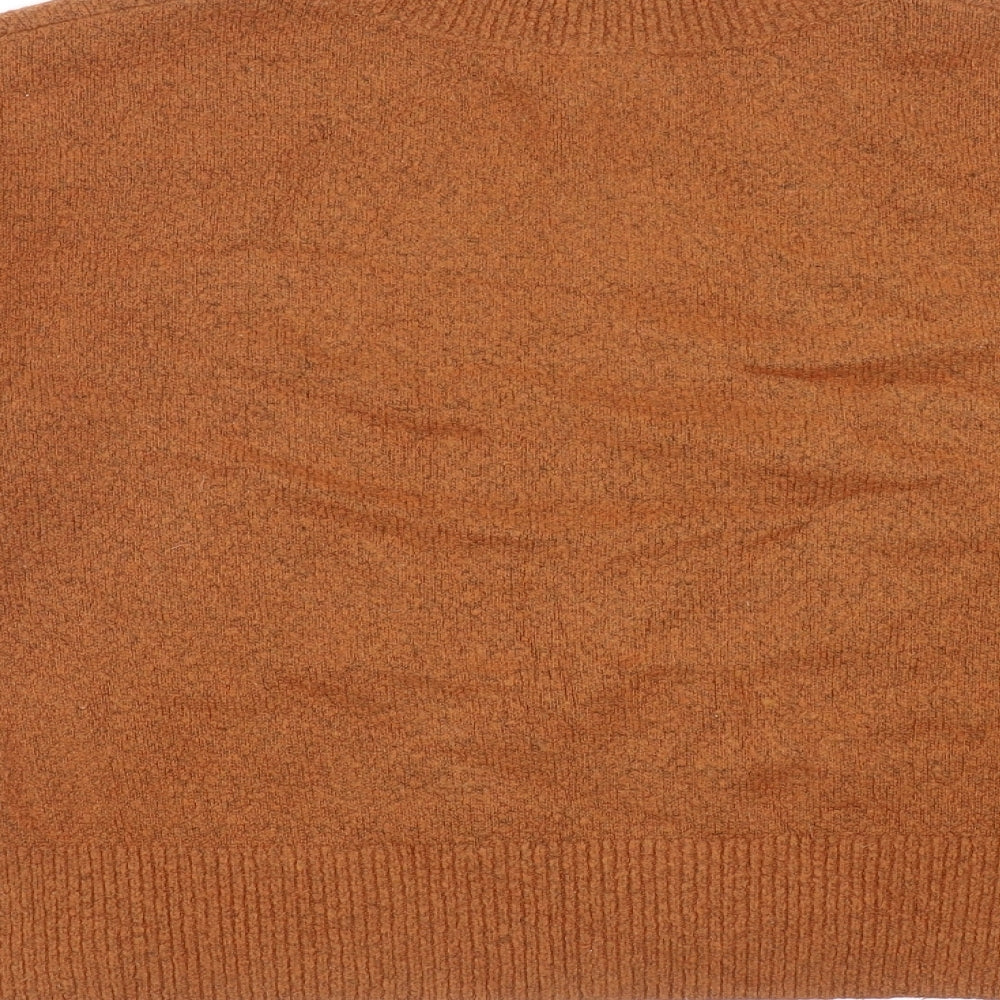 & Other Stories Womens Orange Mock Neck Acrylic Pullover Jumper Size M