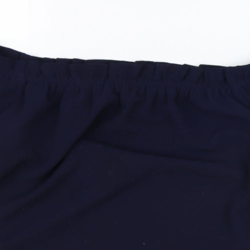 Dorothy Perkins Womens Blue Polyester Basic T-Shirt Size 16 Off the Shoulder
