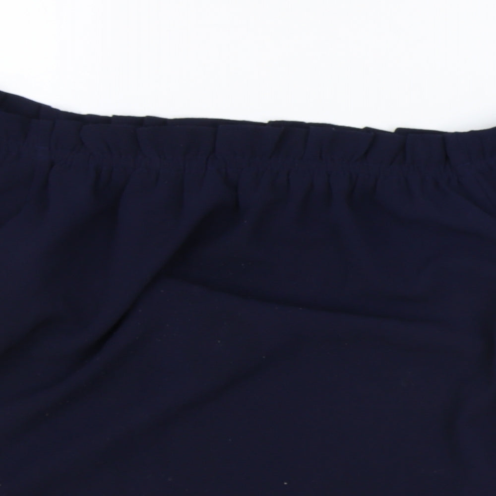 Dorothy Perkins Womens Blue Polyester Basic T-Shirt Size 16 Off the Shoulder