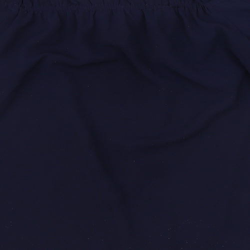 Dorothy Perkins Womens Blue Polyester Basic T-Shirt Size 16 Off the Shoulder