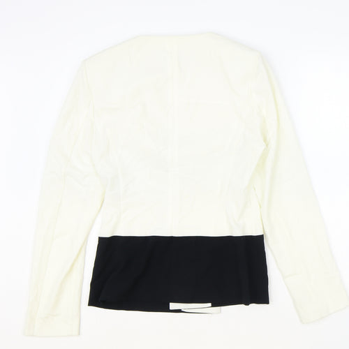 Marks and Spencer Womens Ivory Polyester Jacket Blazer Size 12