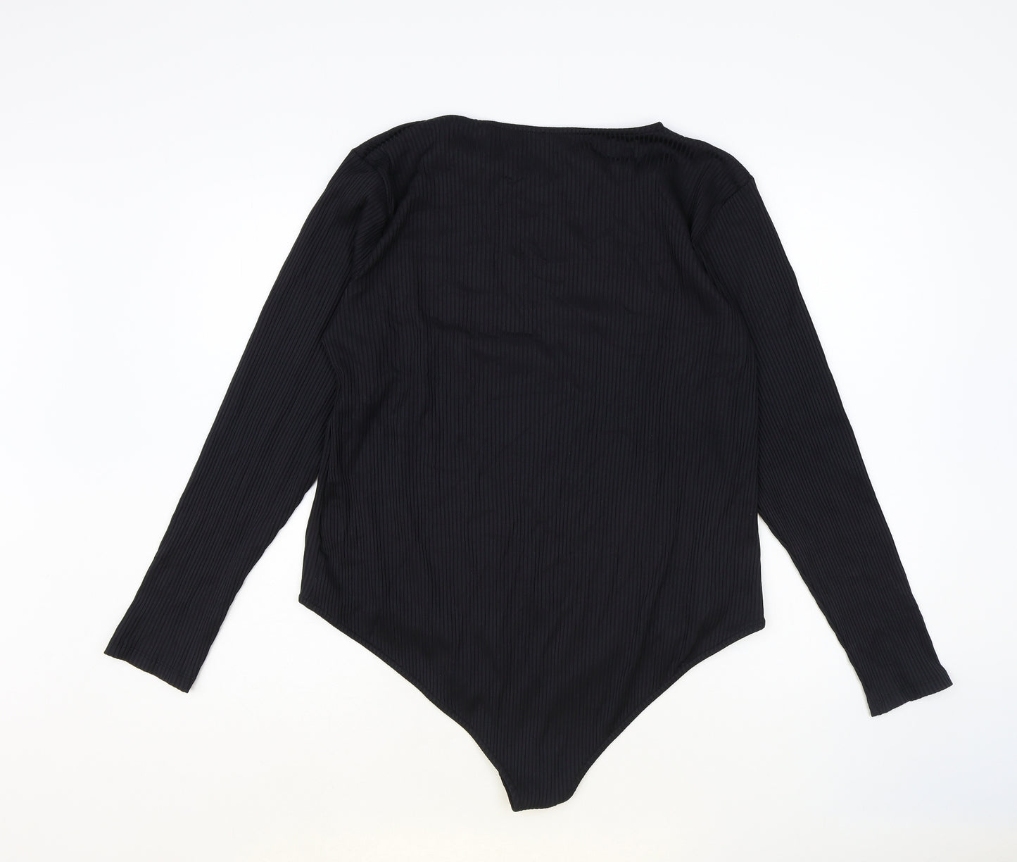 NEXT Womens Black Nylon Bodysuit One-Piece Size 20 Snap