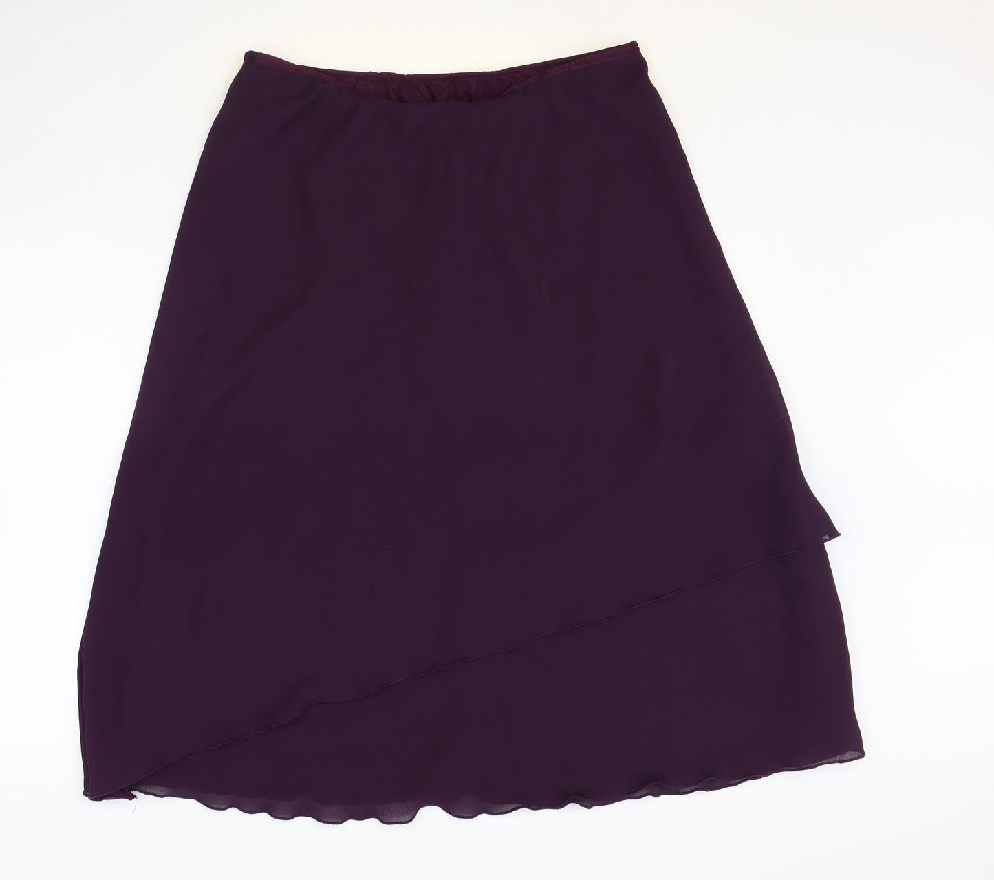 Preworn Womens Purple Polyester A-Line Skirt Size 32 in