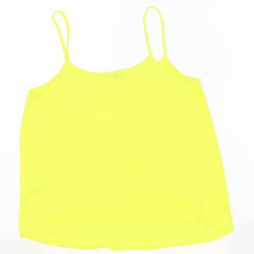 Papaya Womens Yellow Polyester Basic Tank Size 10 Round Neck