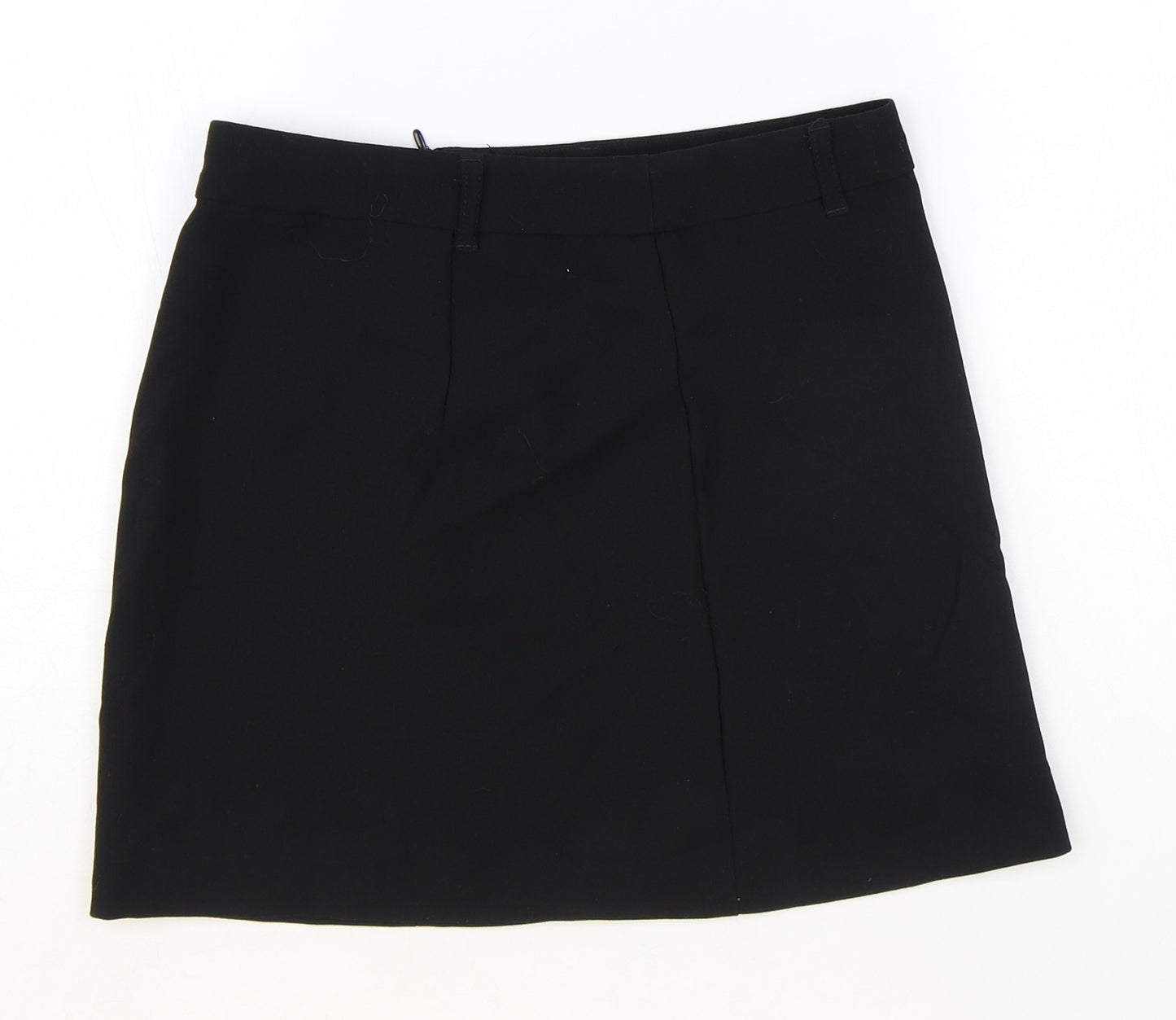 Primark Womens Black Polyester Mini Skort Size 6 Zip