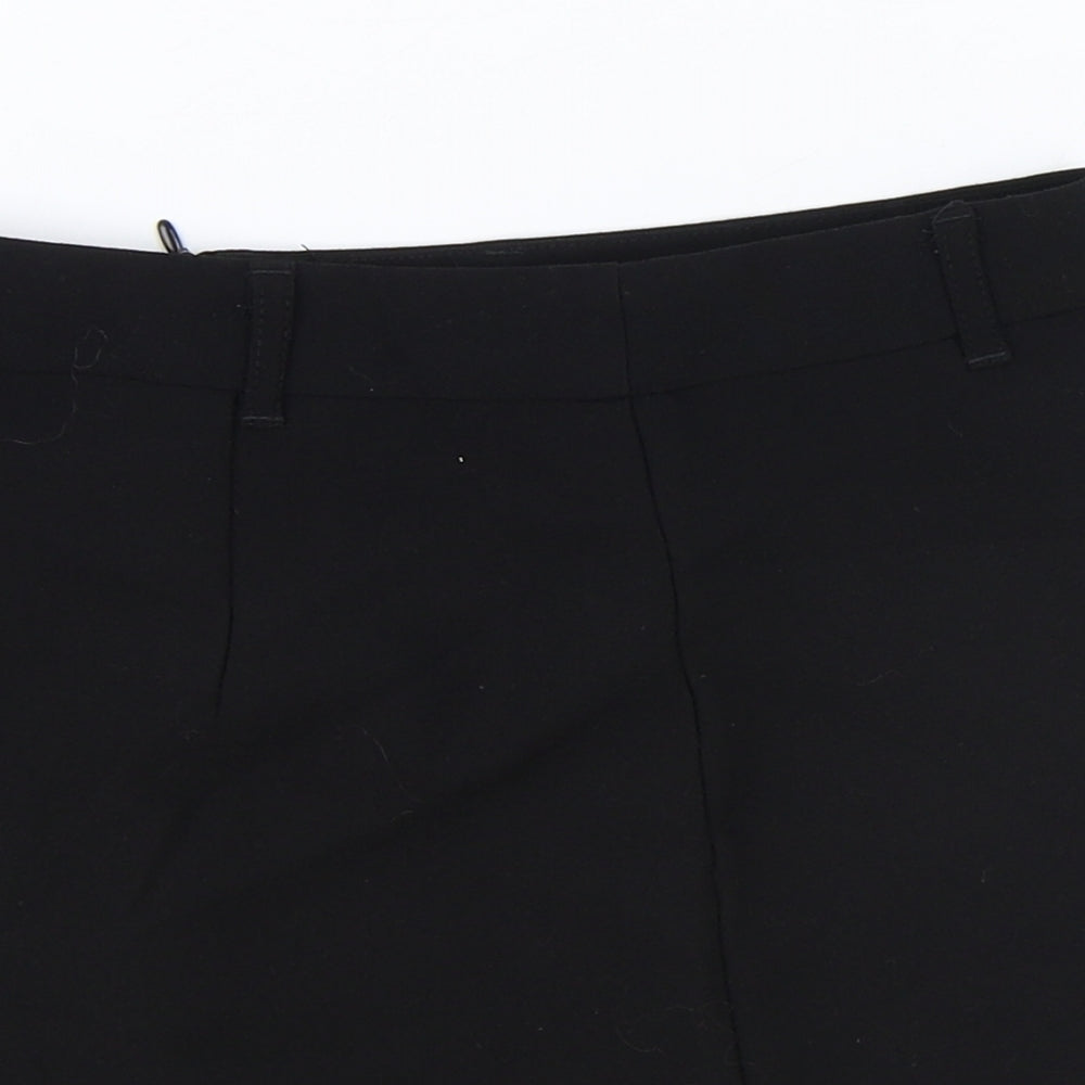 Primark Womens Black Polyester Mini Skort Size 6 Zip