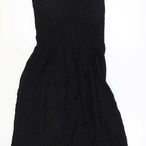 & Other Stories Womens Black Lyocell Fit & Flare Size M Square Neck Pullover