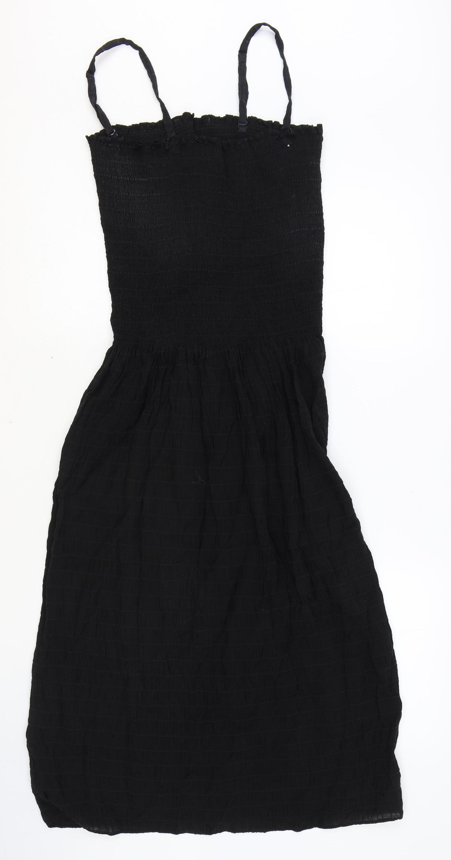 & Other Stories Womens Black Lyocell Fit & Flare Size M Square Neck Pullover