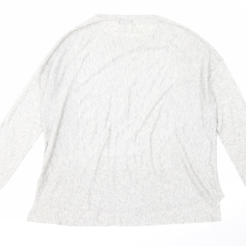 Topshop Womens Grey Round Neck Polyester Pullover Jumper Size 12