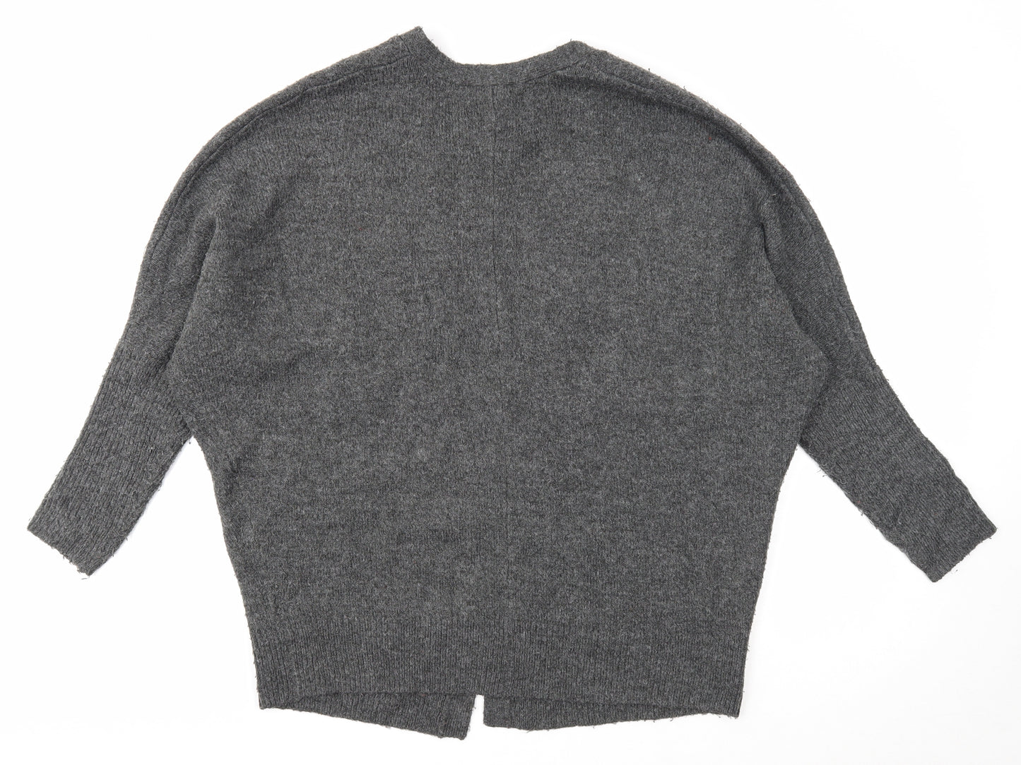 Dorothy Perkins Womens Grey V-Neck Acrylic Cardigan Jumper Size XS