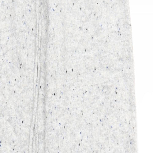 Marks and Spencer Womens Grey Geometric Acrylic Jogger Trousers Size XS Regular Drawstring