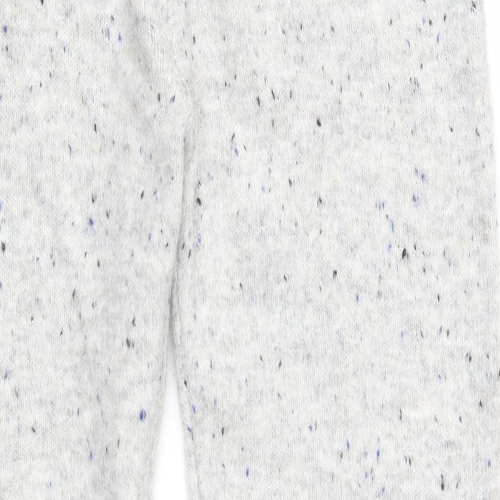 Marks and Spencer Womens Grey Geometric Acrylic Jogger Trousers Size XS Regular Drawstring