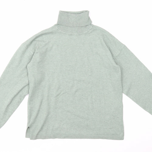 Primark Womens Green Roll Neck Polyester Pullover Jumper Size 6