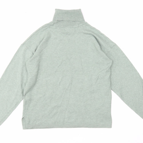 Primark Womens Green Roll Neck Polyester Pullover Jumper Size 6