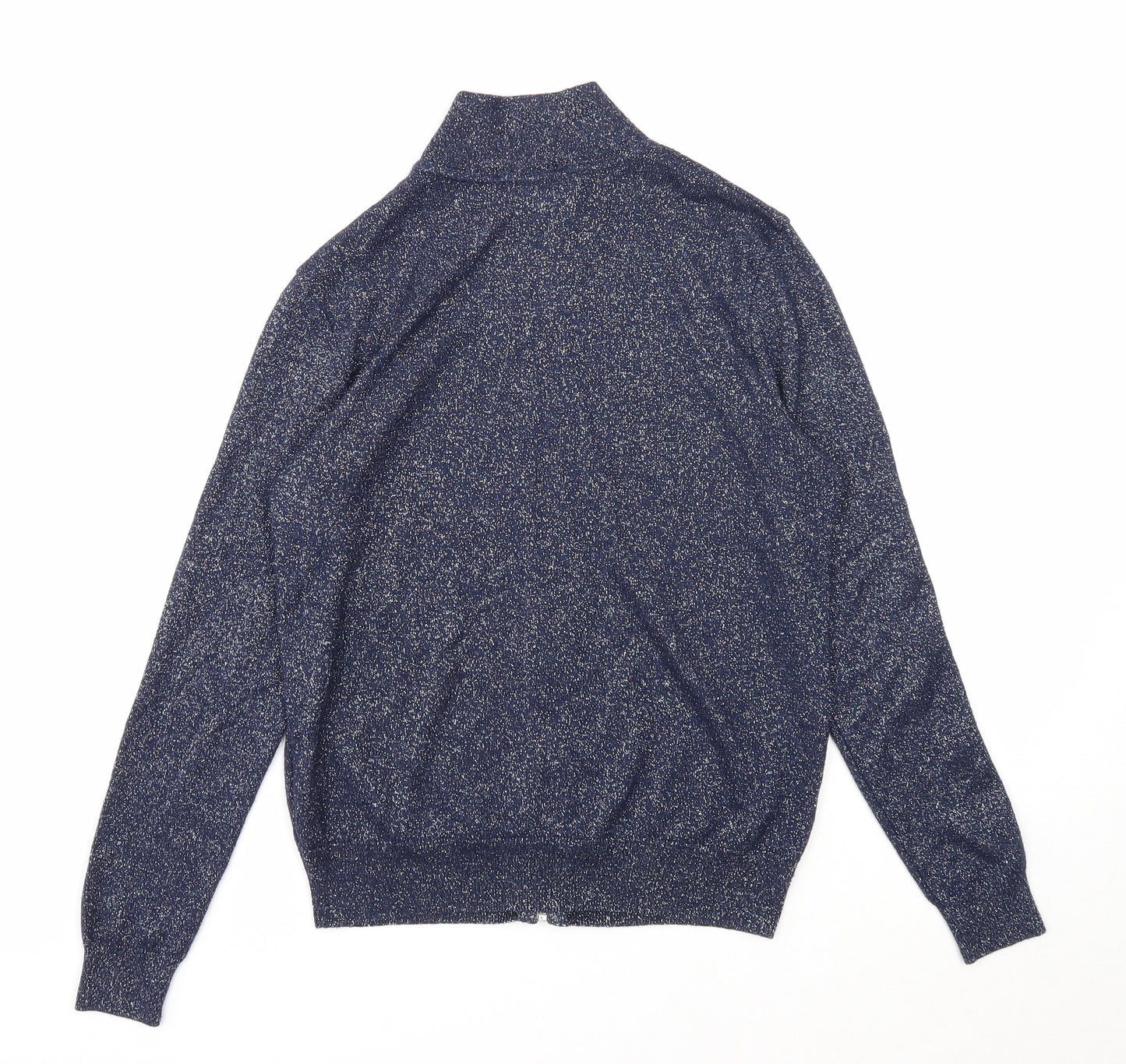 Atmosphere Womens Blue Viscose Full Zip Sweatshirt Size 8 Zip