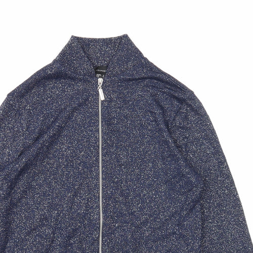 Atmosphere Womens Blue Viscose Full Zip Sweatshirt Size 8 Zip