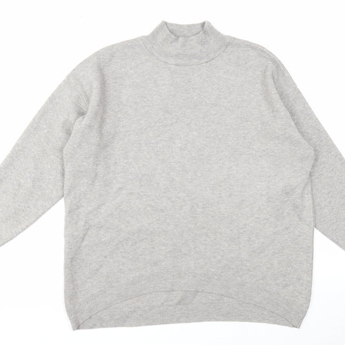 Primark Womens Grey High Neck Polyester Pullover Jumper Size 14