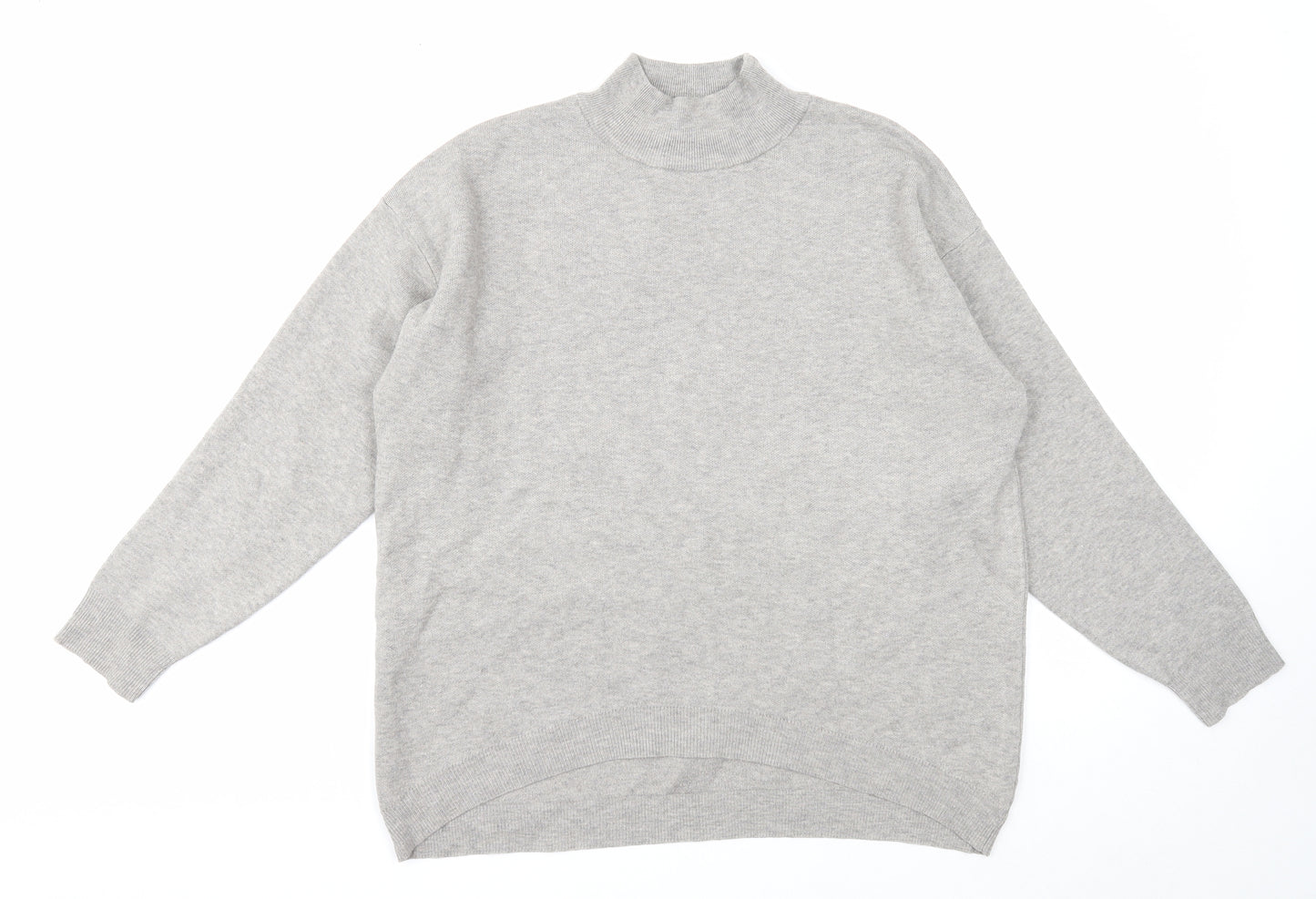 Primark Womens Grey High Neck Polyester Pullover Jumper Size 14
