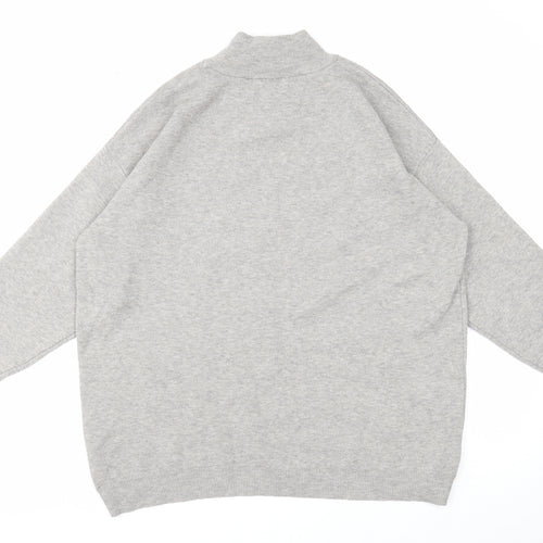 Primark Womens Grey High Neck Polyester Pullover Jumper Size 14
