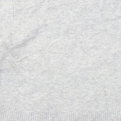 H&M Womens Grey Round Neck Acrylic Pullover Jumper Size L