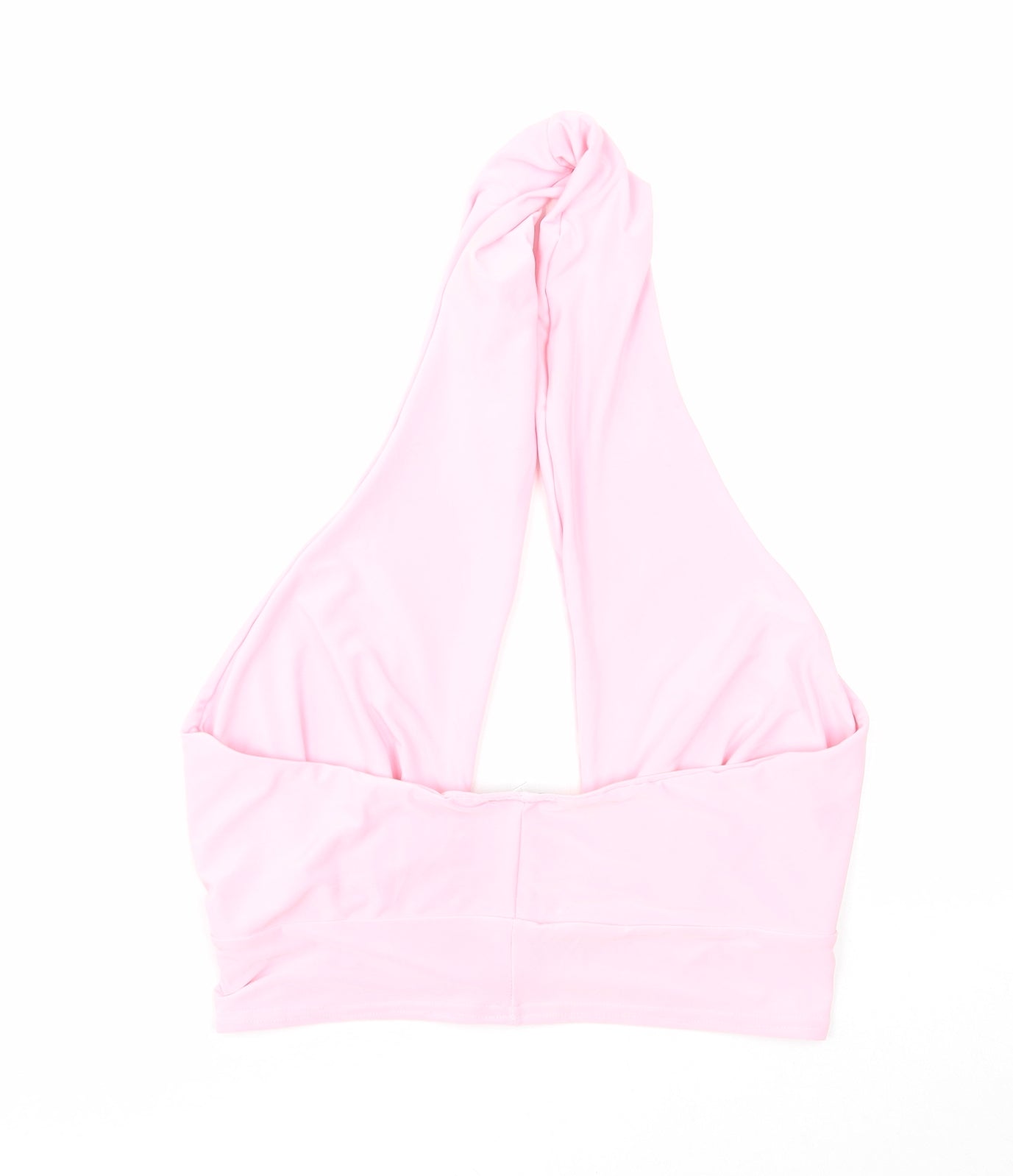 Oui Womens Pink Polyester Cropped Tank Size M Halter