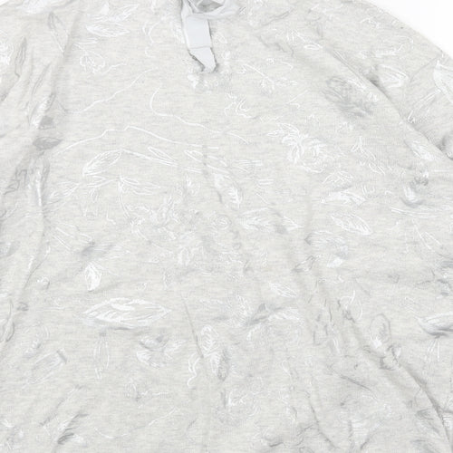RJR.John Rocha Womens Grey Round Neck Geometric Acrylic Pullover Jumper Size 14