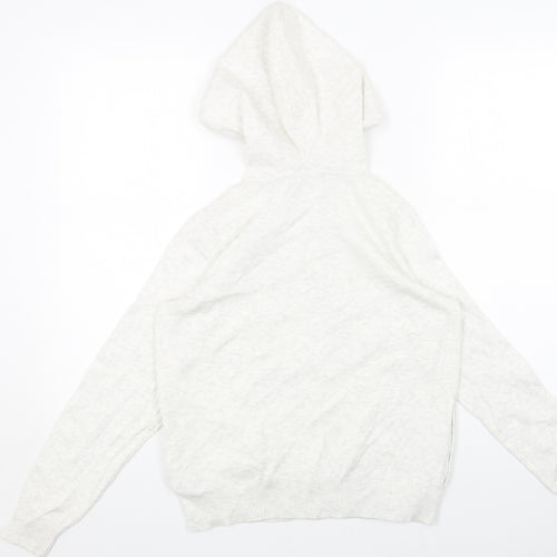 Marks and Spencer Womens Grey Cotton Full Zip Hoodie Size XS Zip