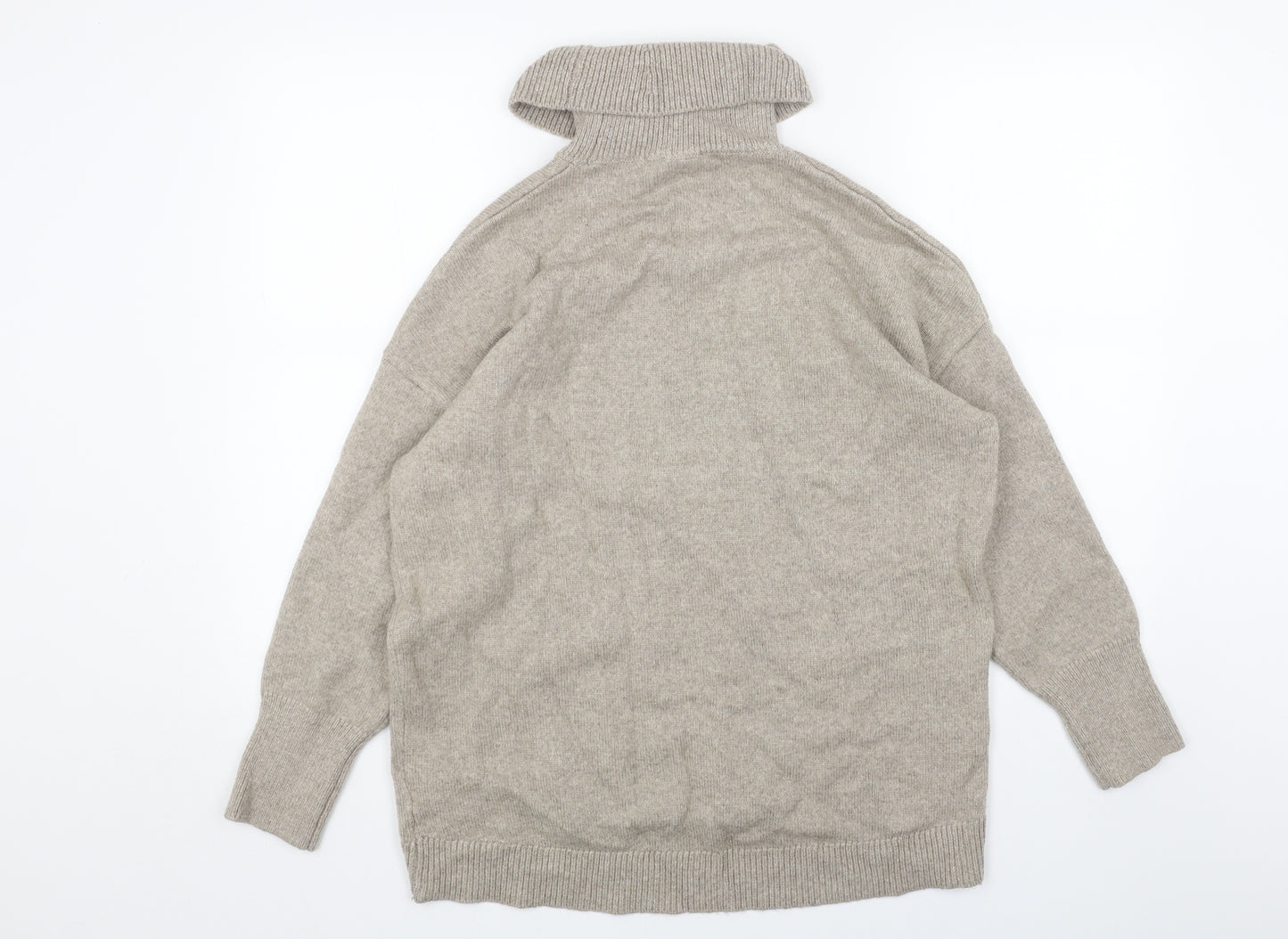 Forever New Womens Beige Roll Neck Wool Pullover Jumper Size S