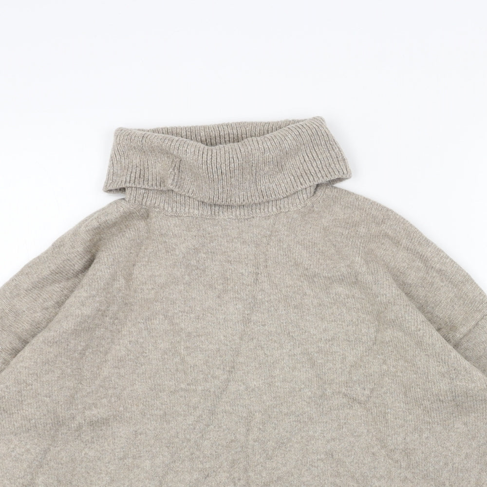 Forever New Womens Beige Roll Neck Wool Pullover Jumper Size S