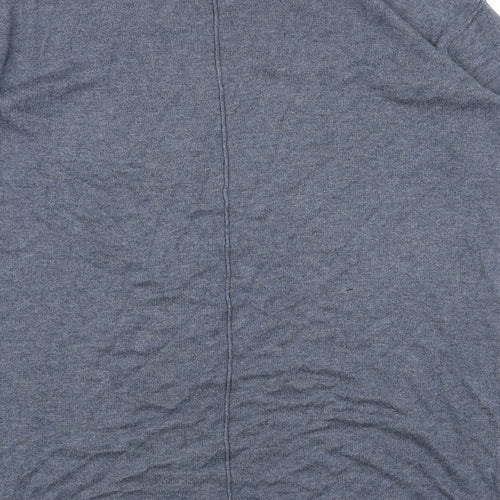 H&M Womens Blue Acrylic Jumper Dress Size M Round Neck Pullover
