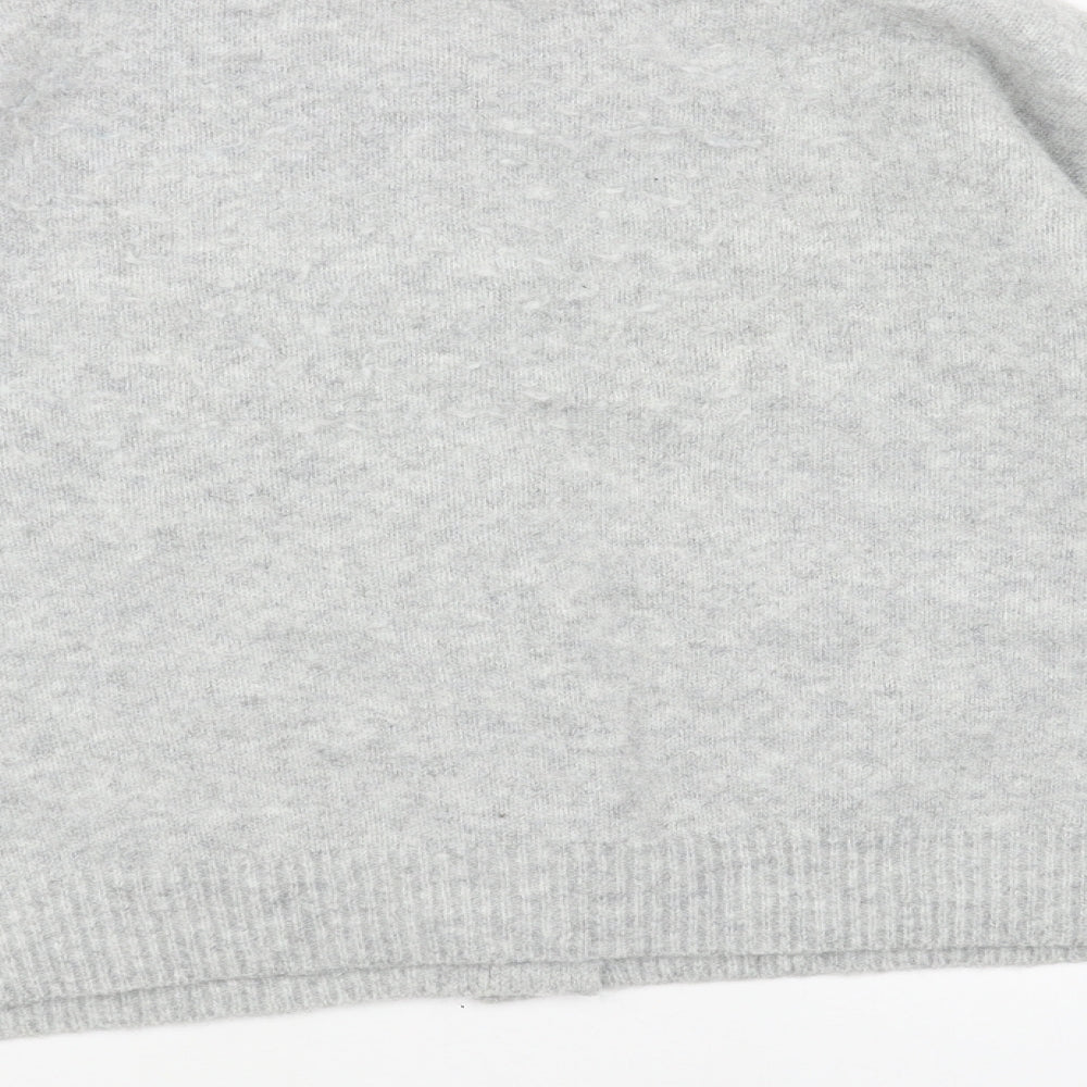 TU Womens Grey Collared Polyester Cardigan Jumper Size 16