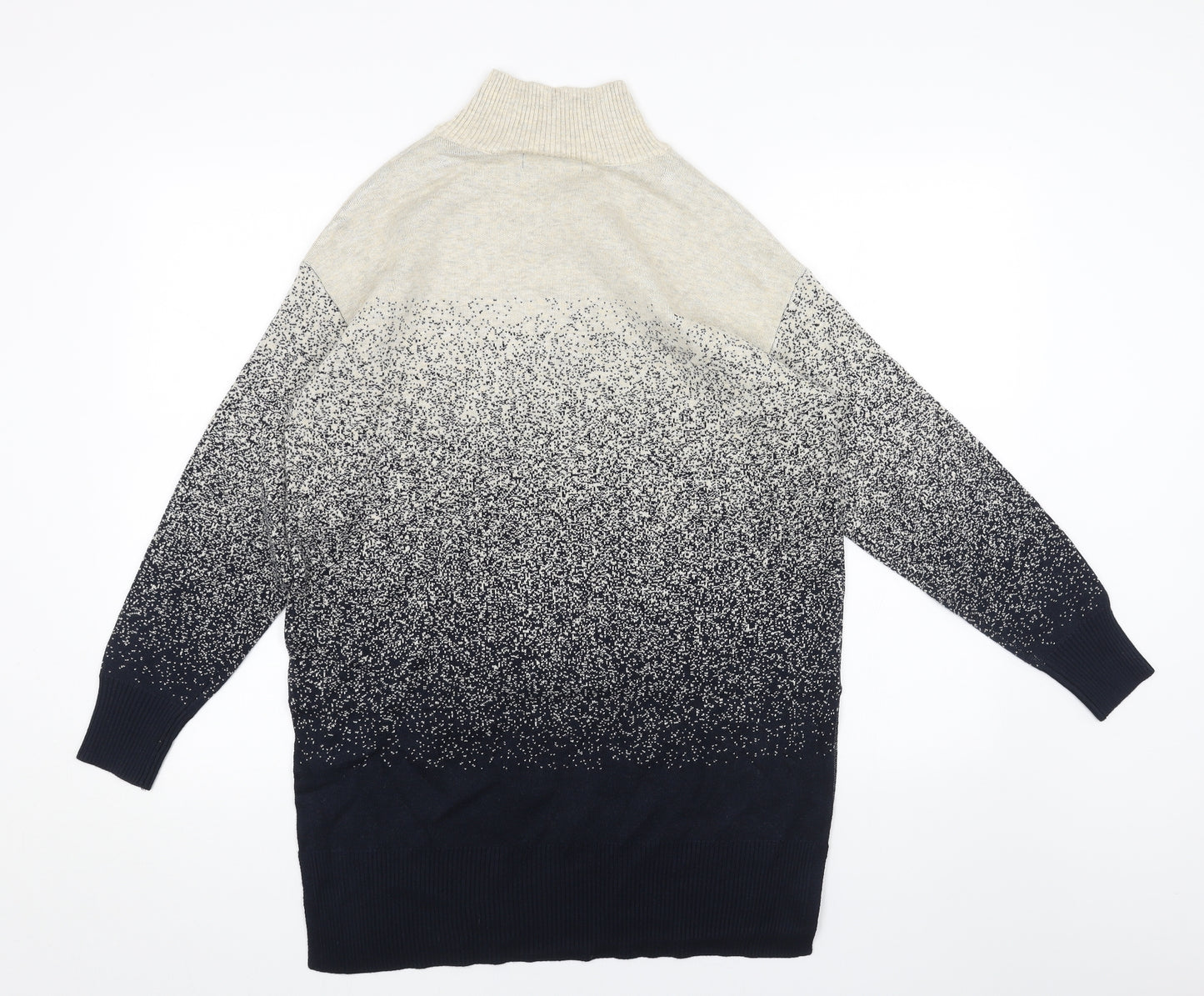 Marks and Spencer Womens Blue High Neck Viscose Pullover Jumper Size S