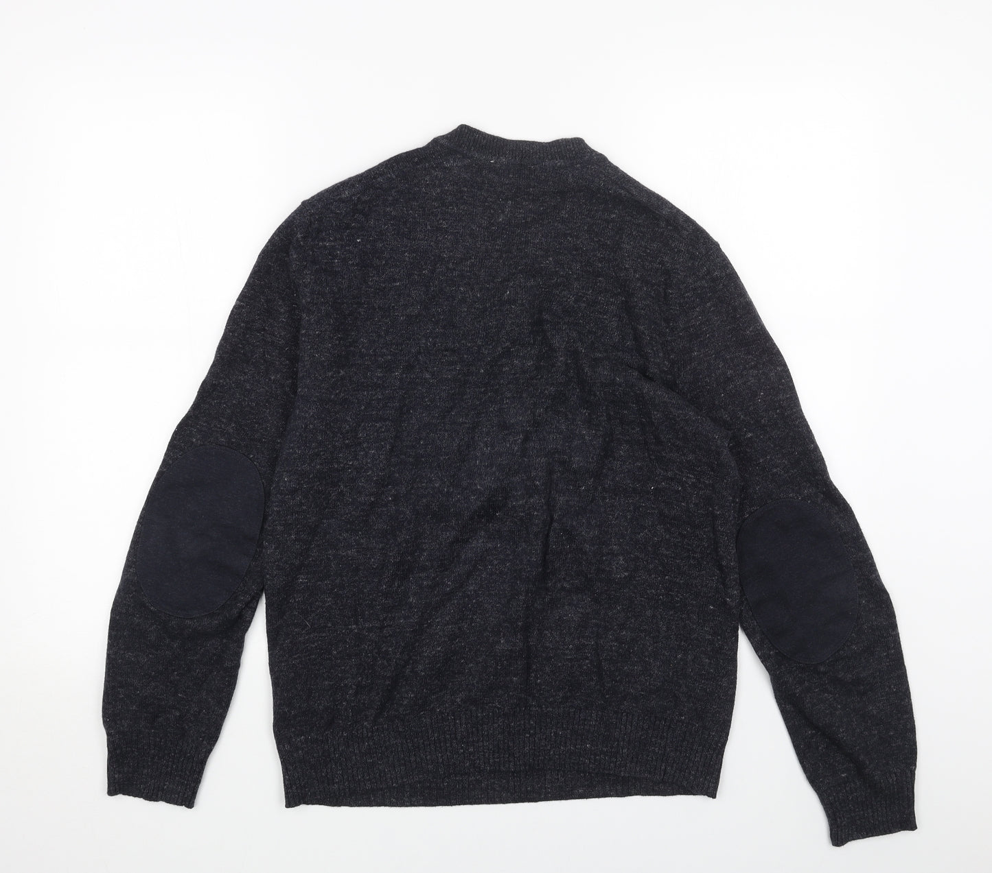 Gap Mens Blue V-Neck Cotton Pullover Jumper Size S