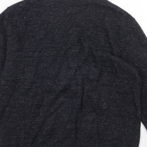 Gap Mens Blue V-Neck Cotton Pullover Jumper Size S