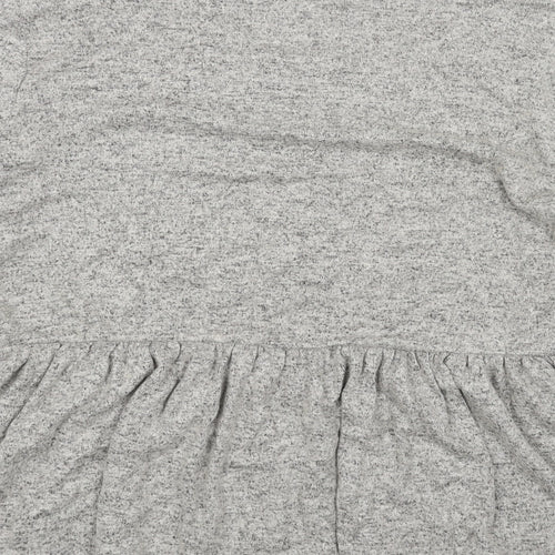 PEP&CO Womens Grey Scoop Neck Viscose Pullover Jumper Size 12 - Peplum
