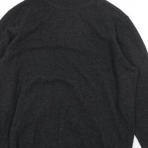 Uniqlo Womens Grey Roll Neck Acrylic Pullover Jumper Size XL