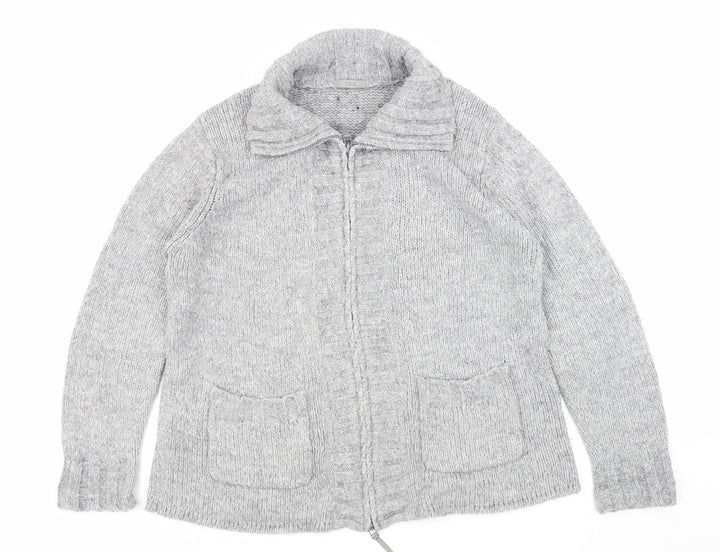 Marks and Spencer Womens Grey Jacket Size 18 Zip