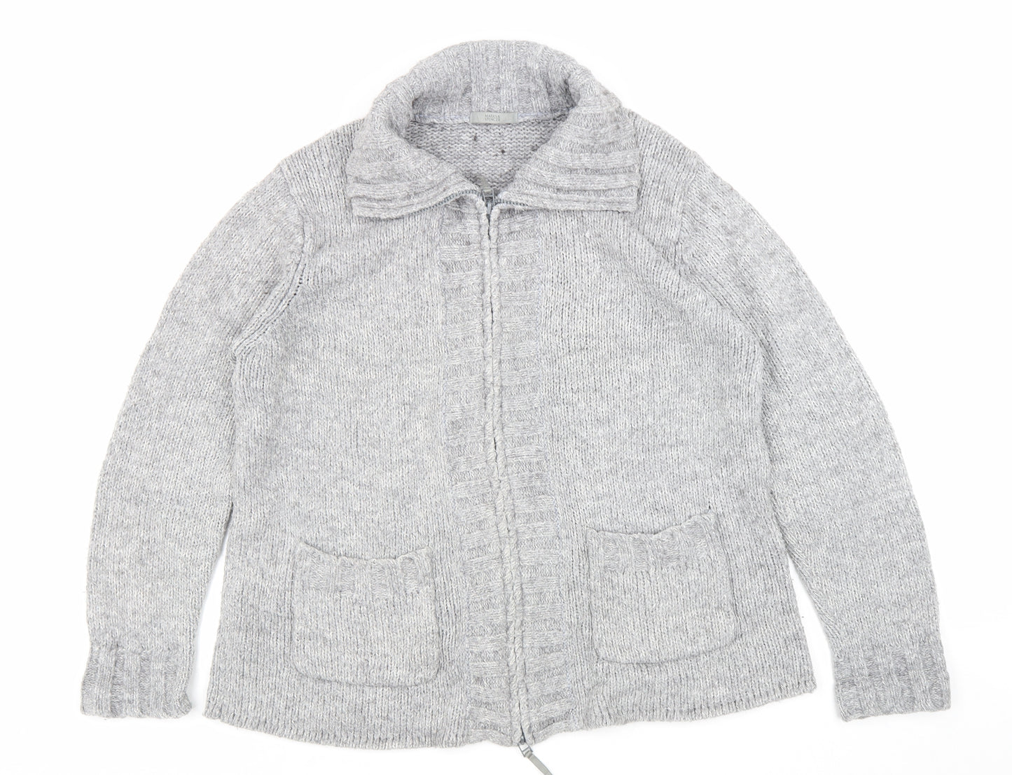 Marks and Spencer Womens Grey Jacket Size 18 Zip