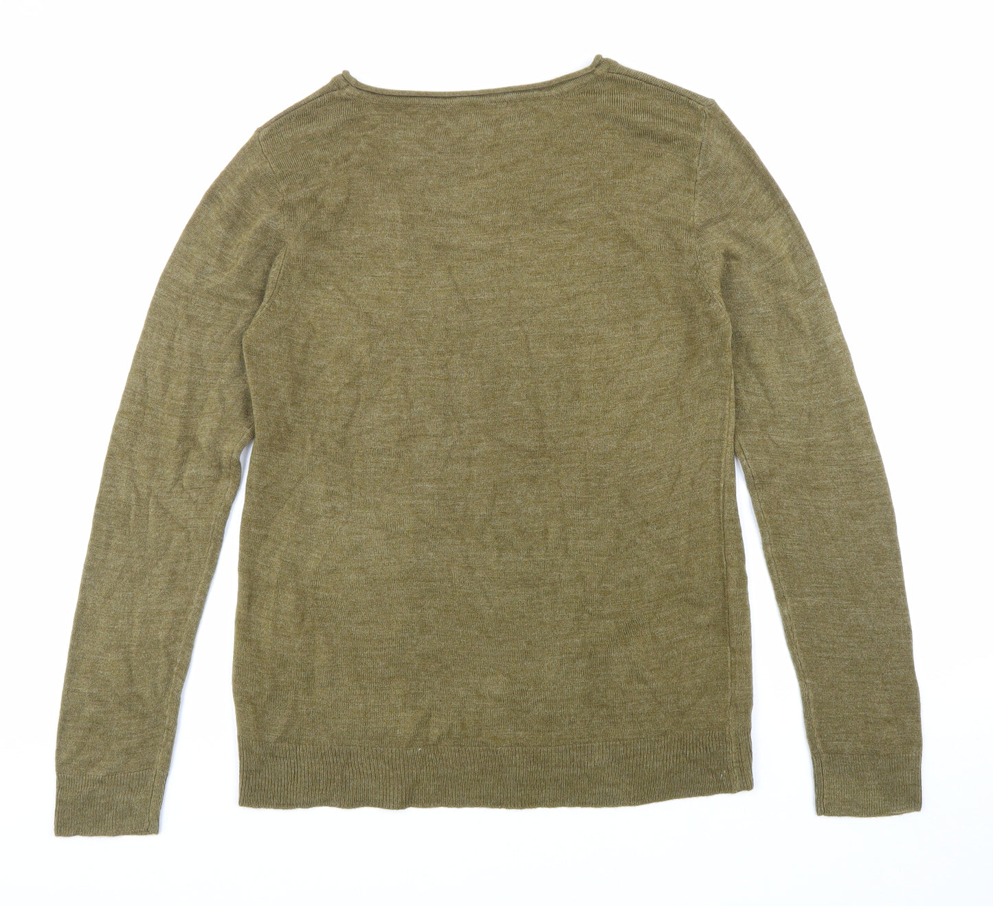 Atmosphere Womens Brown Boat Neck Acrylic Pullover Jumper Size 10