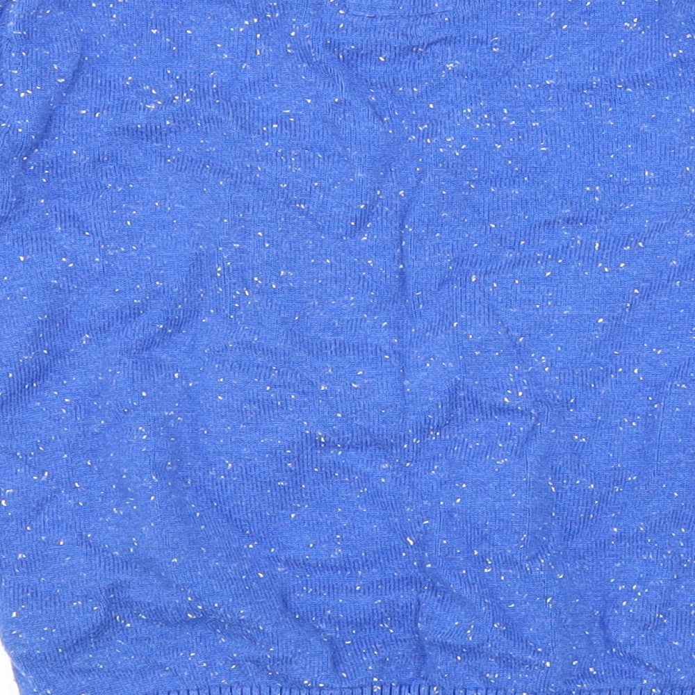 TU Boys Blue Round Neck Geometric Cotton Pullover Jumper Size 7 Years Pullover - Father Christmas Dinosaur